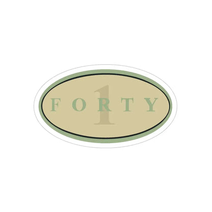 Forty 1 (U.S. Navy) Transparent STICKER Die-Cut Vinyl Decal 6 Inch Transparent - The Sticker Space