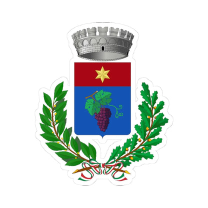 Fossalta di Piave-Stemma (Italy) (Coat of Arms) STICKER Vinyl Kiss-Cut Decal 3 Inch White - The Sticker Space