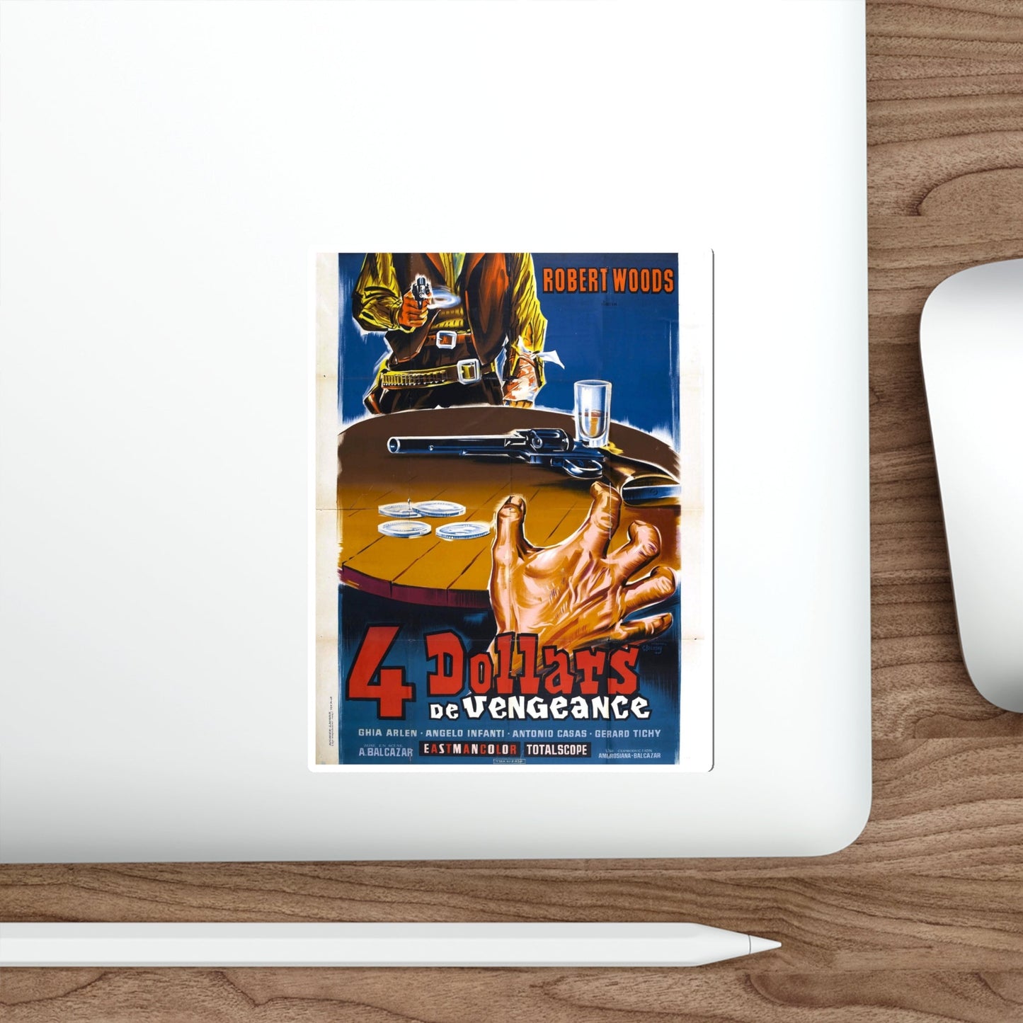 FOUR DOLLARS FOR VENGEANCE 1966 Movie Poster STICKER Vinyl Die-Cut Decal-The Sticker Space