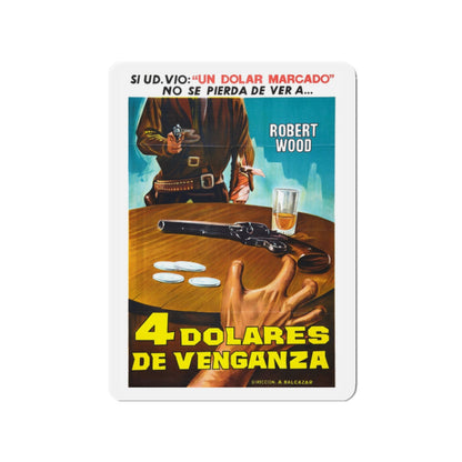 FOUR DOLLARS FOR VENGEANCE (2) 1966 Movie Poster - Die-Cut Magnet-2" x 2"-The Sticker Space