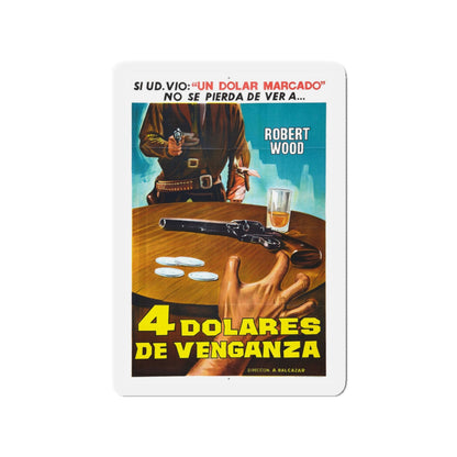 FOUR DOLLARS FOR VENGEANCE (2) 1966 Movie Poster - Die-Cut Magnet-3" x 3"-The Sticker Space