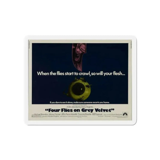 FOUR FLIES ON GREY VELVET 1971 Movie Poster - Refrigerator Magnet 6 Inch - The Sticker Space