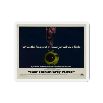 FOUR FLIES ON GREY VELVET 1971 Movie Poster - Refrigerator Magnet - The Sticker Space