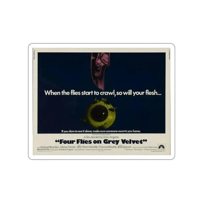 FOUR FLIES ON GREY VELVET 1971 Movie Poster STICKER Vinyl Die-Cut Decal - The Sticker Space