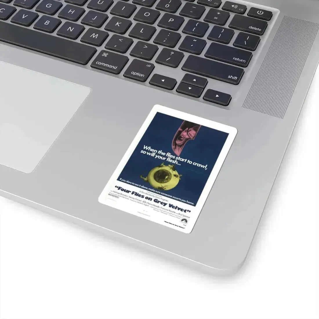 Four Flies on Grey Velvet 1972 Movie Poster - STICKER Vinyl Kiss-Cut Decal - The Sticker Space