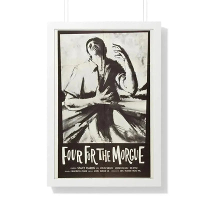 FOUR FOR THE MORGUE 1962 - Framed Movie Poster 20" x 30" White - The Sticker Space