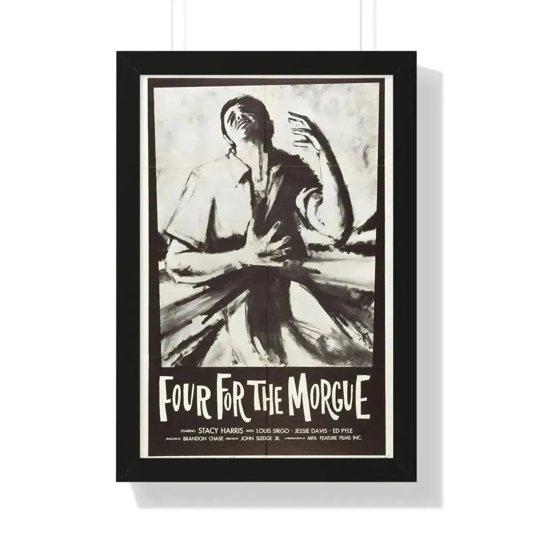 FOUR FOR THE MORGUE 1962 - Framed Movie Poster - The Sticker Space