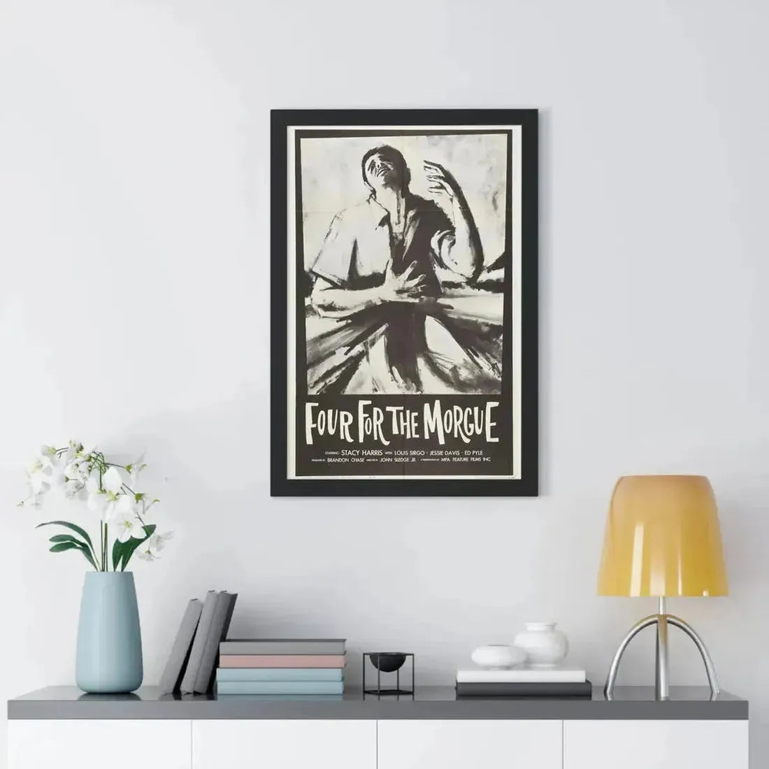 FOUR FOR THE MORGUE 1962 - Framed Movie Poster - The Sticker Space