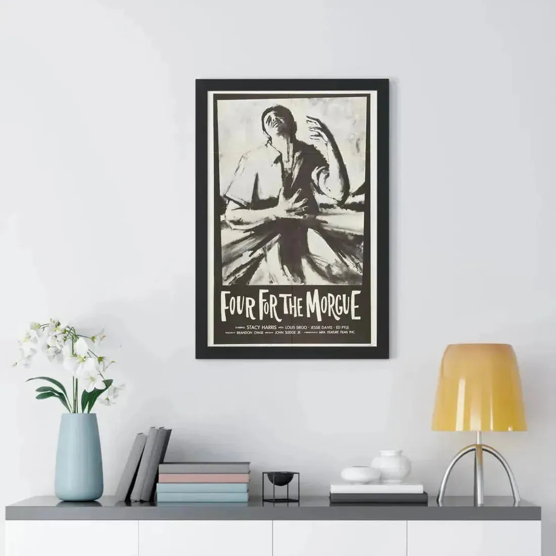 FOUR FOR THE MORGUE 1962 - Framed Movie Poster - The Sticker Space