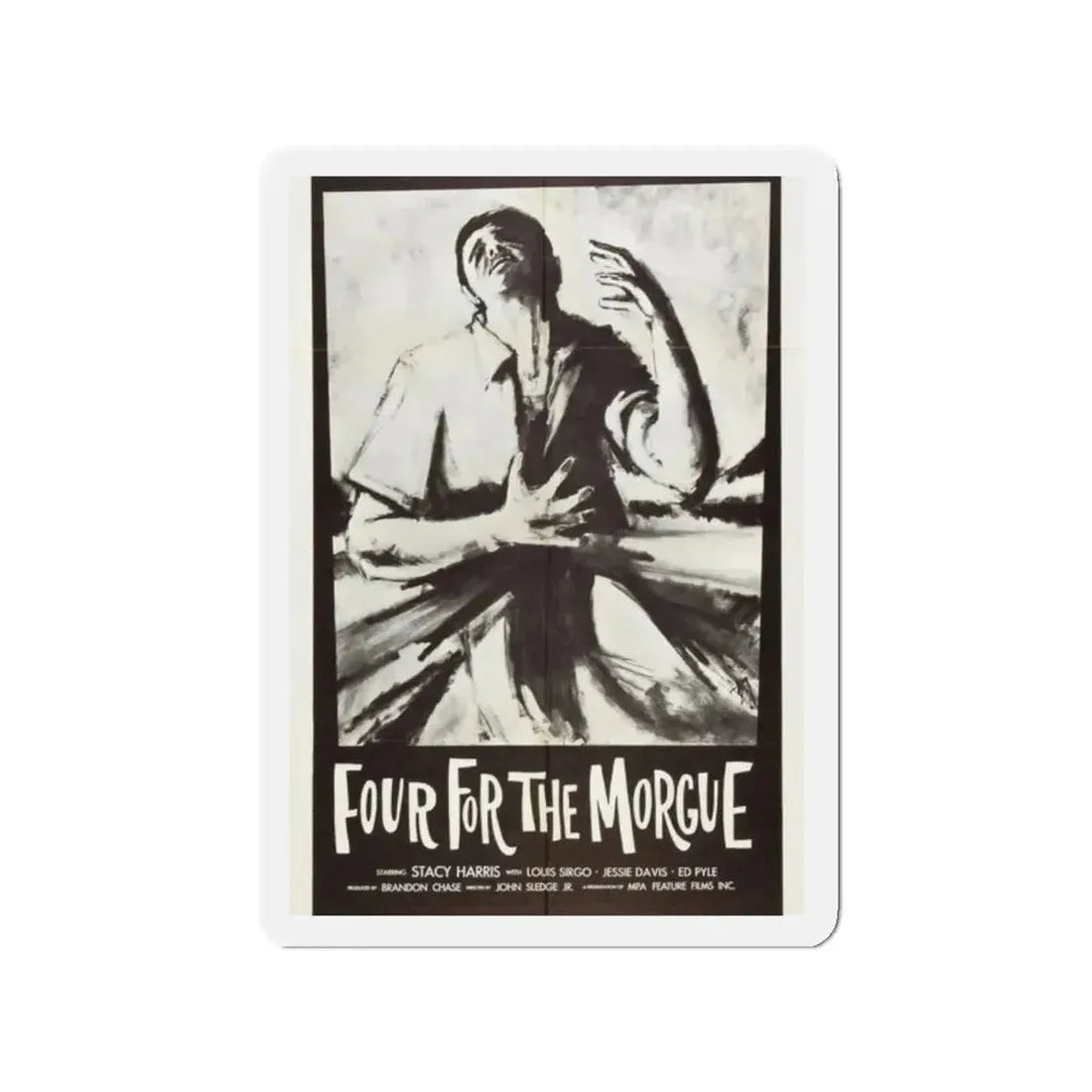 FOUR FOR THE MORGUE 1962 Movie Poster - Refrigerator Magnet 2 Inch - The Sticker Space