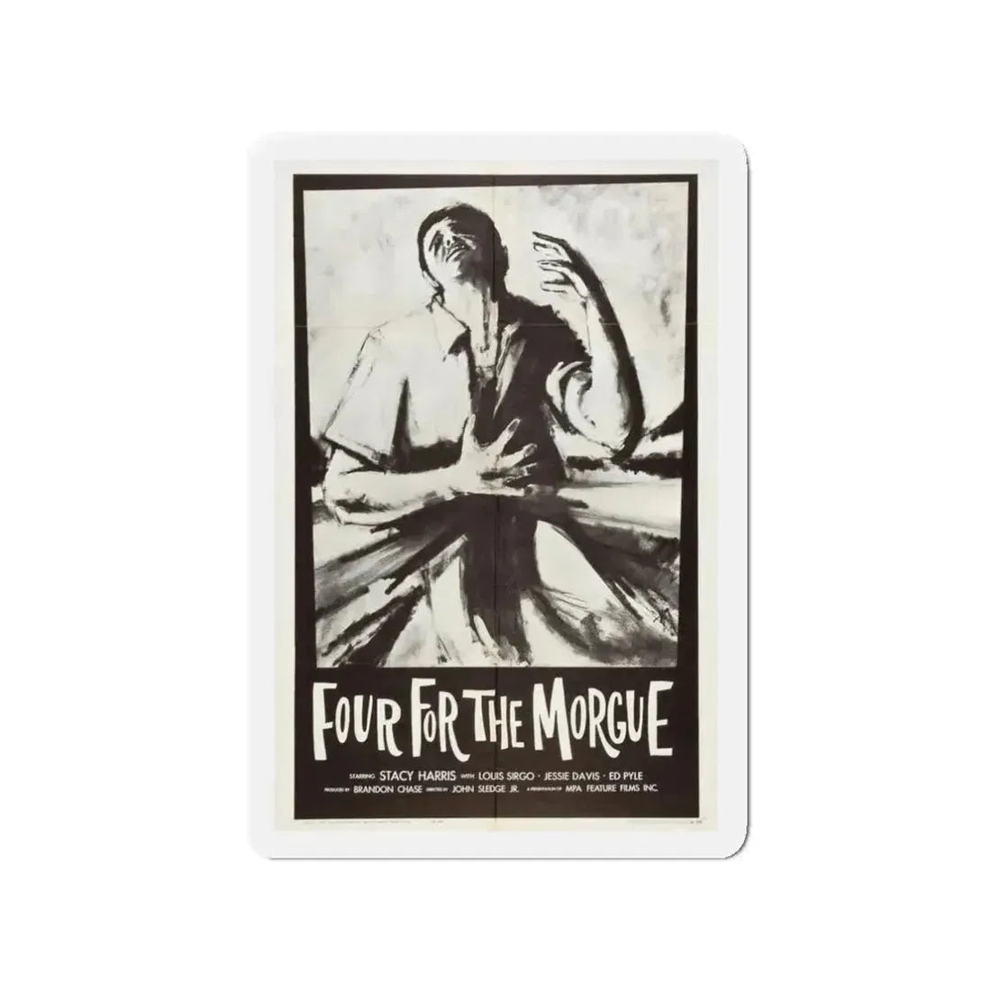FOUR FOR THE MORGUE 1962 Movie Poster - Refrigerator Magnet 3 Inch - The Sticker Space