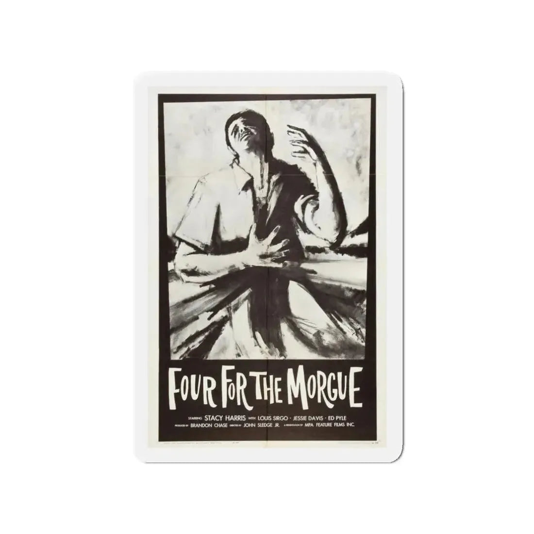 FOUR FOR THE MORGUE 1962 Movie Poster - Refrigerator Magnet 3 Inch - The Sticker Space
