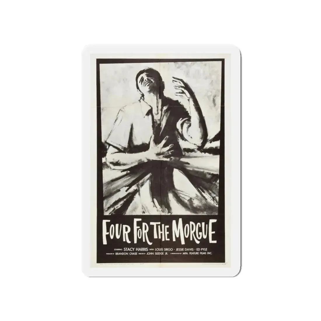 FOUR FOR THE MORGUE 1962 Movie Poster - Refrigerator Magnet 4 Inch - The Sticker Space