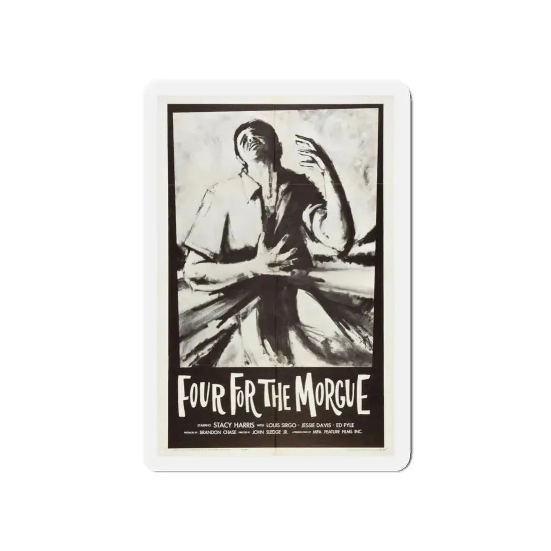 FOUR FOR THE MORGUE 1962 Movie Poster - Refrigerator Magnet 5 Inch - The Sticker Space