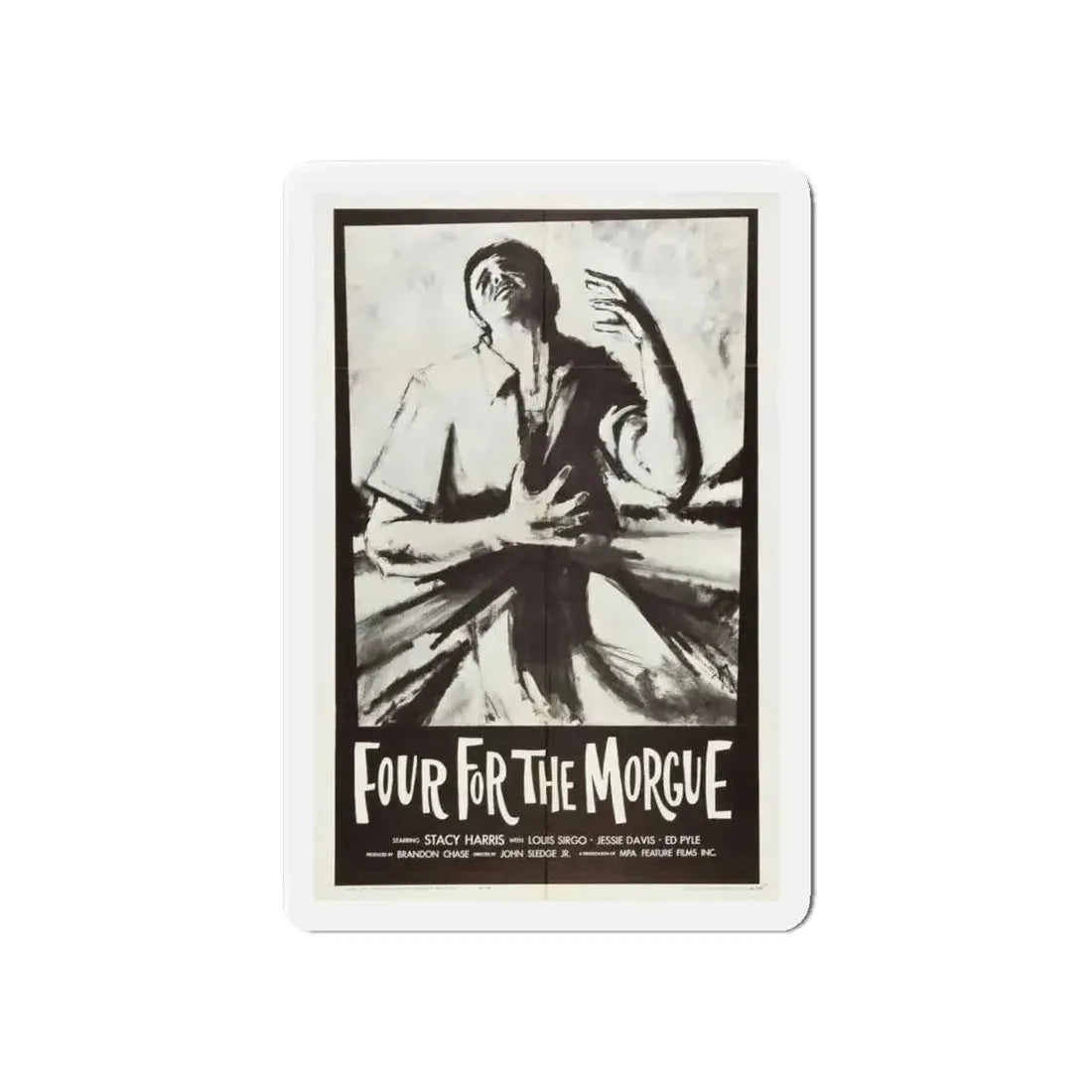 FOUR FOR THE MORGUE 1962 Movie Poster - Refrigerator Magnet - The Sticker Space