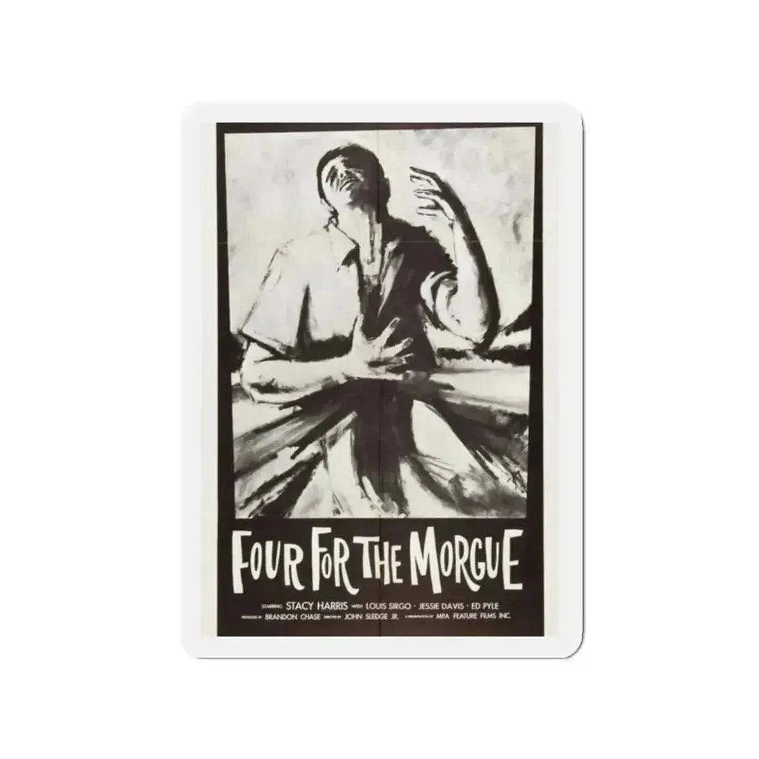FOUR FOR THE MORGUE 1962 Movie Poster - Refrigerator Magnet - The Sticker Space