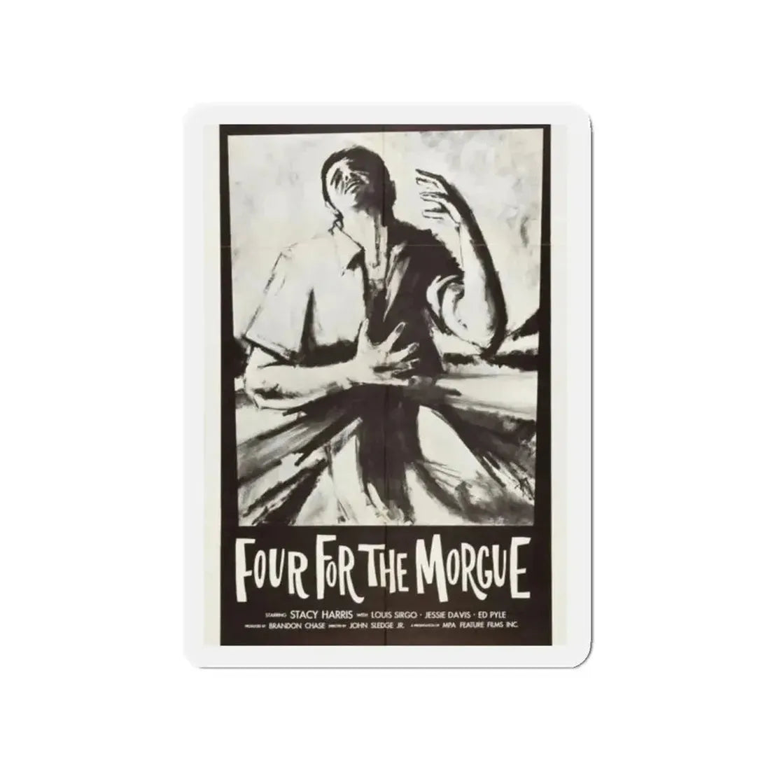 FOUR FOR THE MORGUE 1962 Movie Poster - Refrigerator Magnet - The Sticker Space