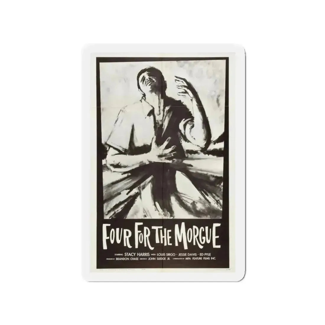 FOUR FOR THE MORGUE 1962 Movie Poster - Refrigerator Magnet - The Sticker Space