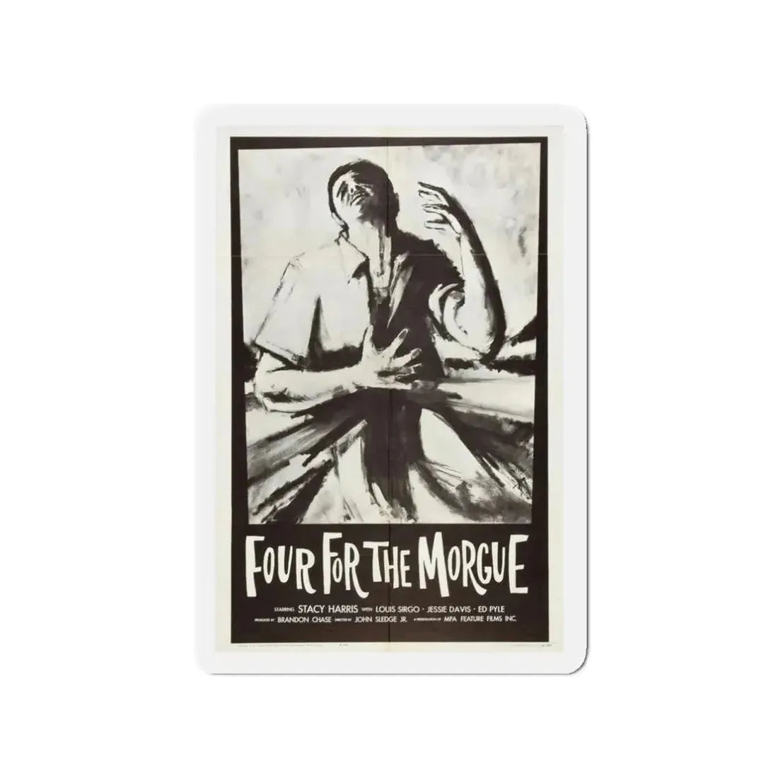 FOUR FOR THE MORGUE 1962 Movie Poster - Refrigerator Magnet - The Sticker Space