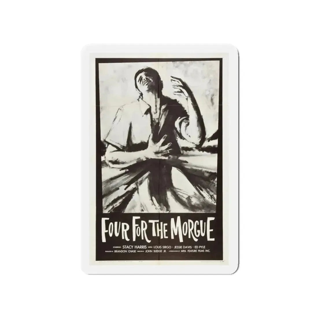 FOUR FOR THE MORGUE 1962 Movie Poster - Refrigerator Magnet - The Sticker Space