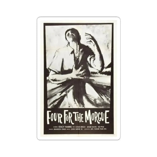 FOUR FOR THE MORGUE 1962 Movie Poster - STICKER Vinyl Kiss-Cut Decal 2 Inch White - The Sticker Space