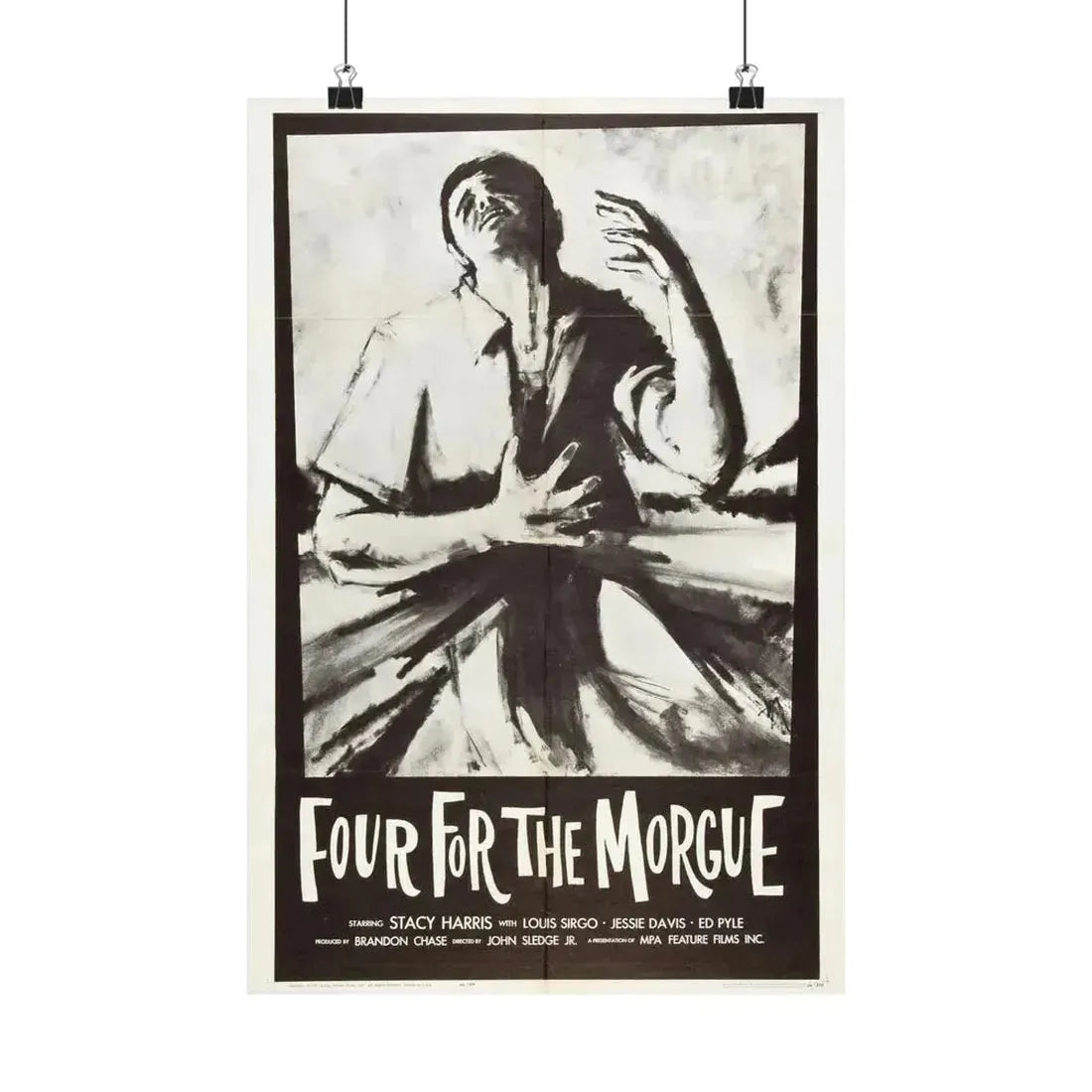 FOUR FOR THE MORGUE 1962 - Paper Movie Poster 12″ x 18″ Matte - The Sticker Space