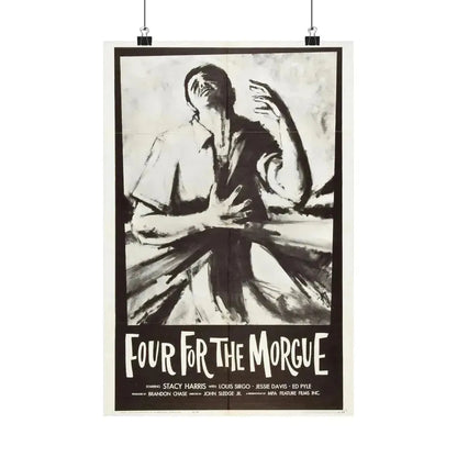 FOUR FOR THE MORGUE 1962 - Paper Movie Poster 12″ x 18″ Matte - The Sticker Space