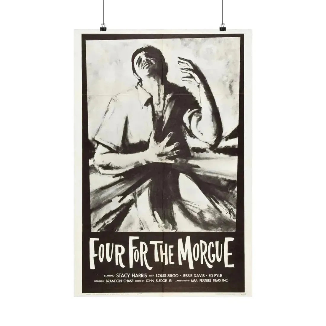 FOUR FOR THE MORGUE 1962 - Paper Movie Poster 20″ x 30″ Matte - The Sticker Space