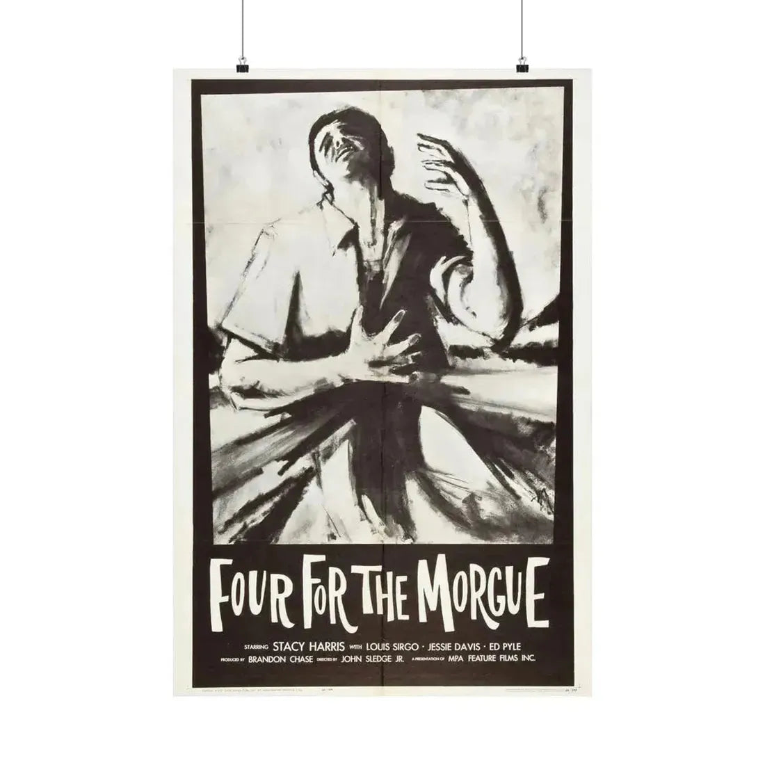 FOUR FOR THE MORGUE 1962 - Paper Movie Poster 24″ x 36″ Matte - The Sticker Space