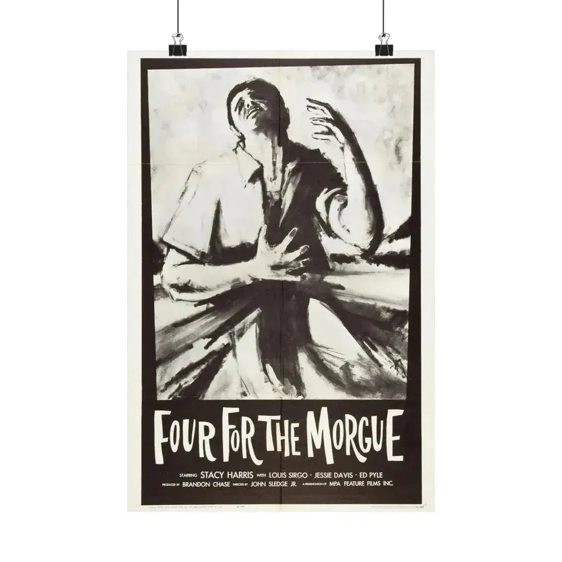 FOUR FOR THE MORGUE 1962 - Paper Movie Poster - The Sticker Space