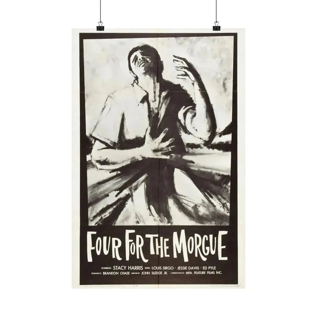 FOUR FOR THE MORGUE 1962 - Paper Movie Poster - The Sticker Space