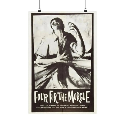 FOUR FOR THE MORGUE 1962 - Paper Movie Poster - The Sticker Space