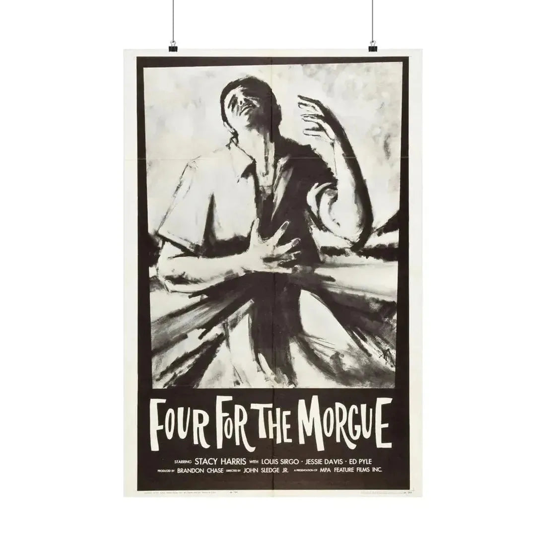 FOUR FOR THE MORGUE 1962 - Paper Movie Poster - The Sticker Space