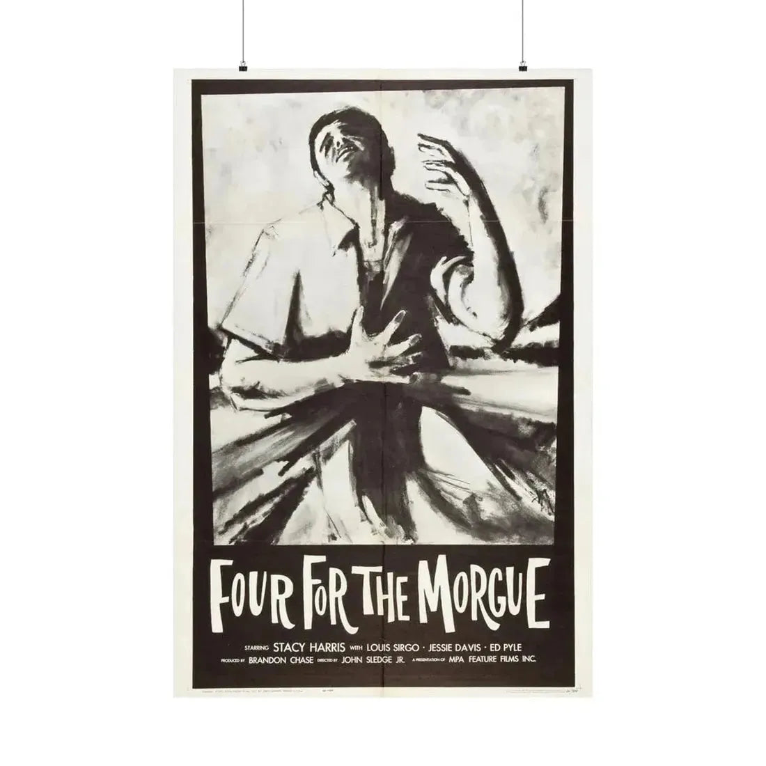 FOUR FOR THE MORGUE 1962 - Paper Movie Poster - The Sticker Space