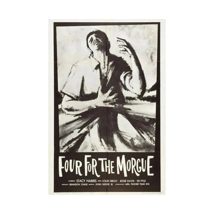 FOUR FOR THE MORGUE 1962 - Paper Movie Poster - The Sticker Space