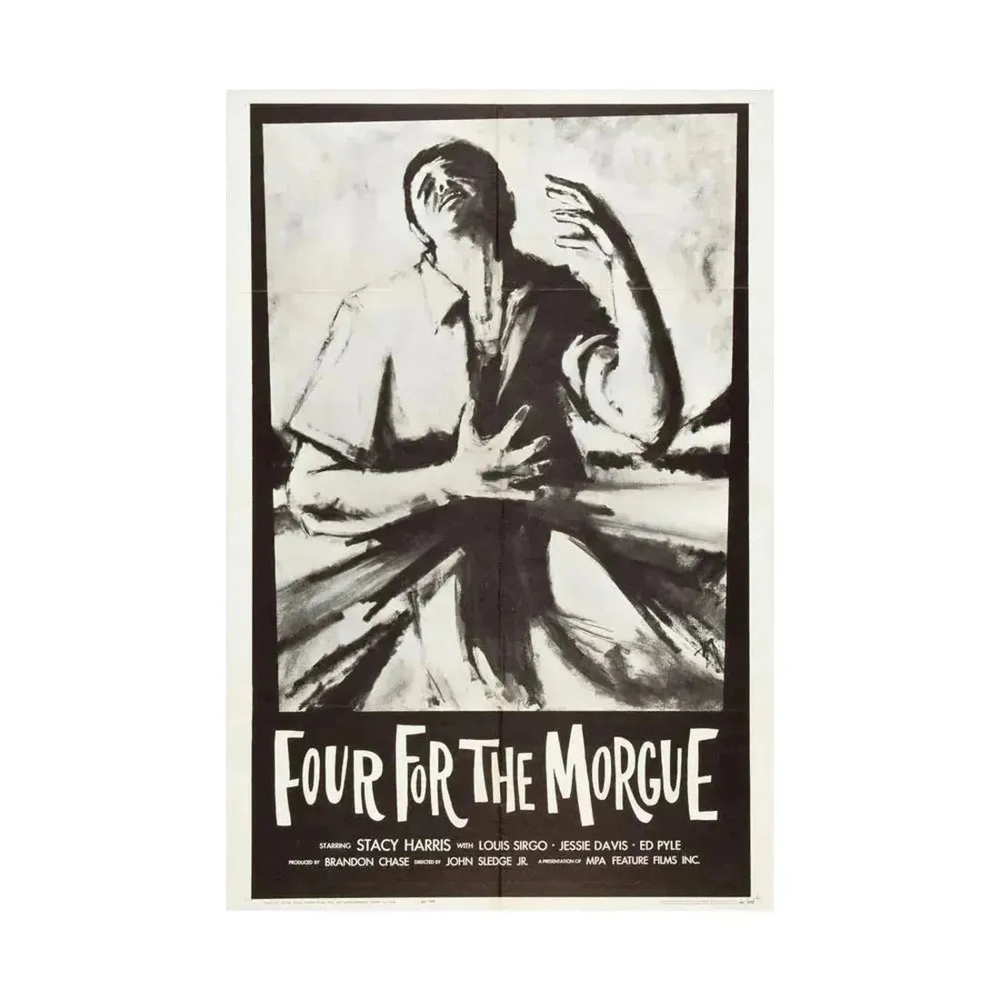 FOUR FOR THE MORGUE 1962 - Paper Movie Poster - The Sticker Space