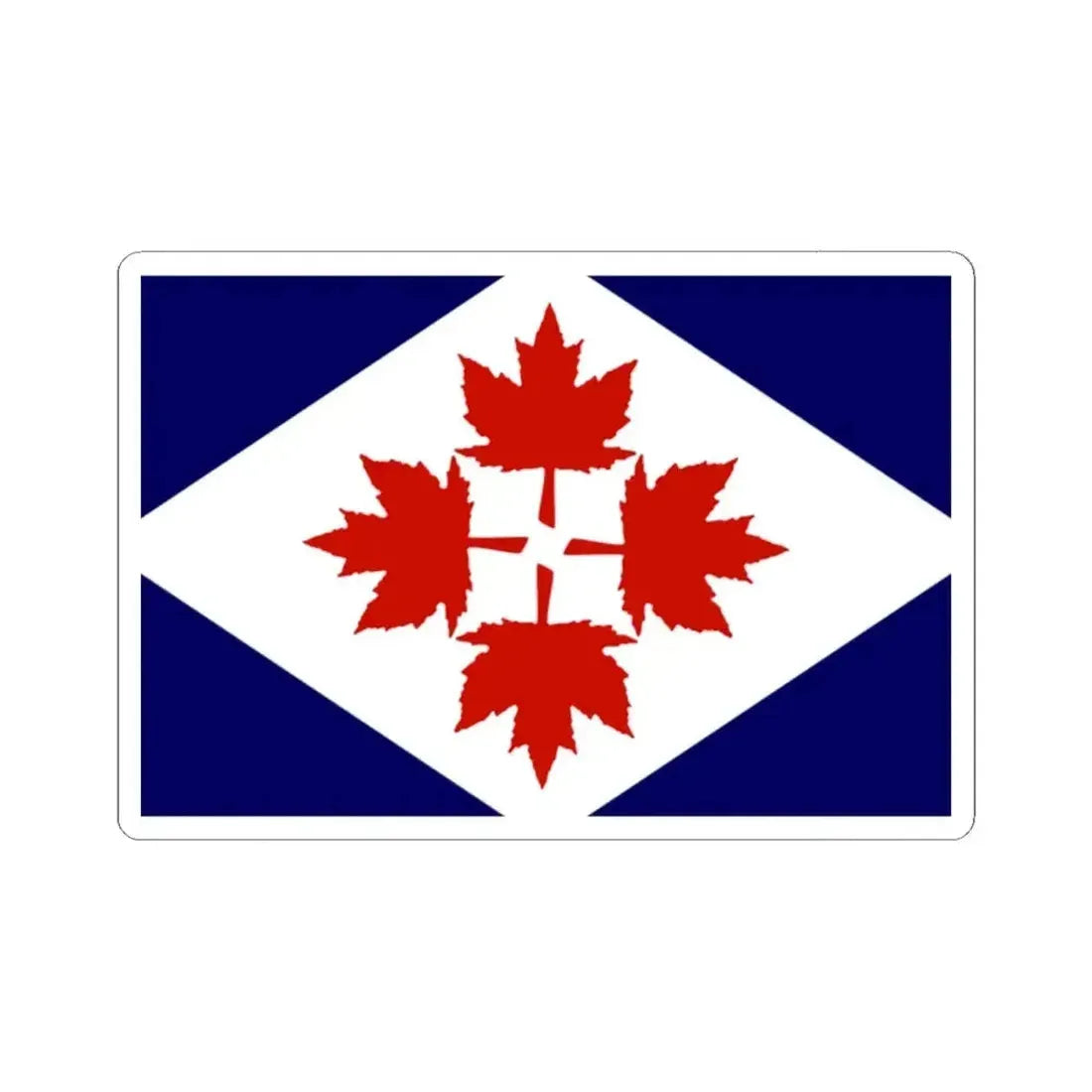 Four Leaves Flag Proposal (Canada) STICKER Vinyl Kiss-Cut Decal 2 Inch White - The Sticker Space