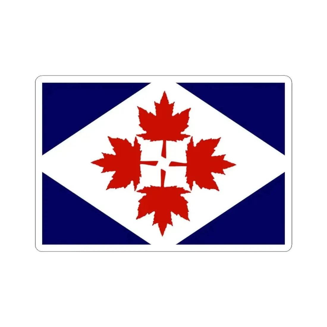 Four Leaves Flag Proposal (Canada) STICKER Vinyl Kiss-Cut Decal 3 Inch White - The Sticker Space
