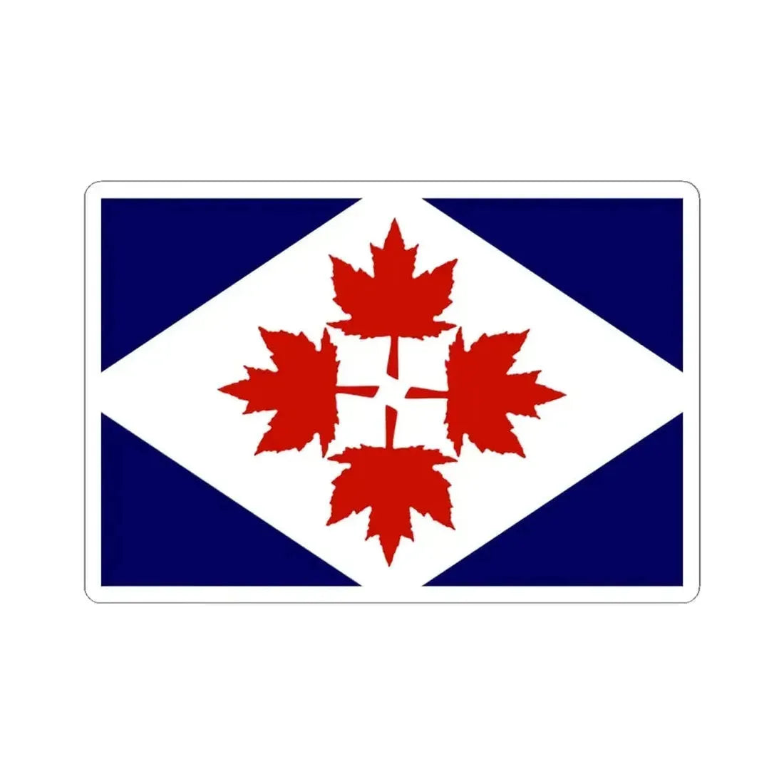 Four Leaves Flag Proposal (Canada) STICKER Vinyl Kiss-Cut Decal 4 Inch White - The Sticker Space