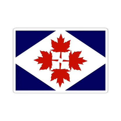 Four Leaves Flag Proposal (Canada) STICKER Vinyl Kiss-Cut Decal 4 Inch White - The Sticker Space