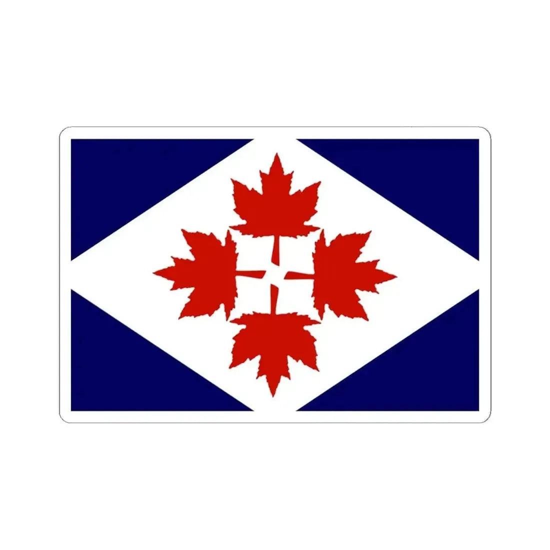 Four Leaves Flag Proposal (Canada) STICKER Vinyl Kiss-Cut Decal 6 Inch White - The Sticker Space