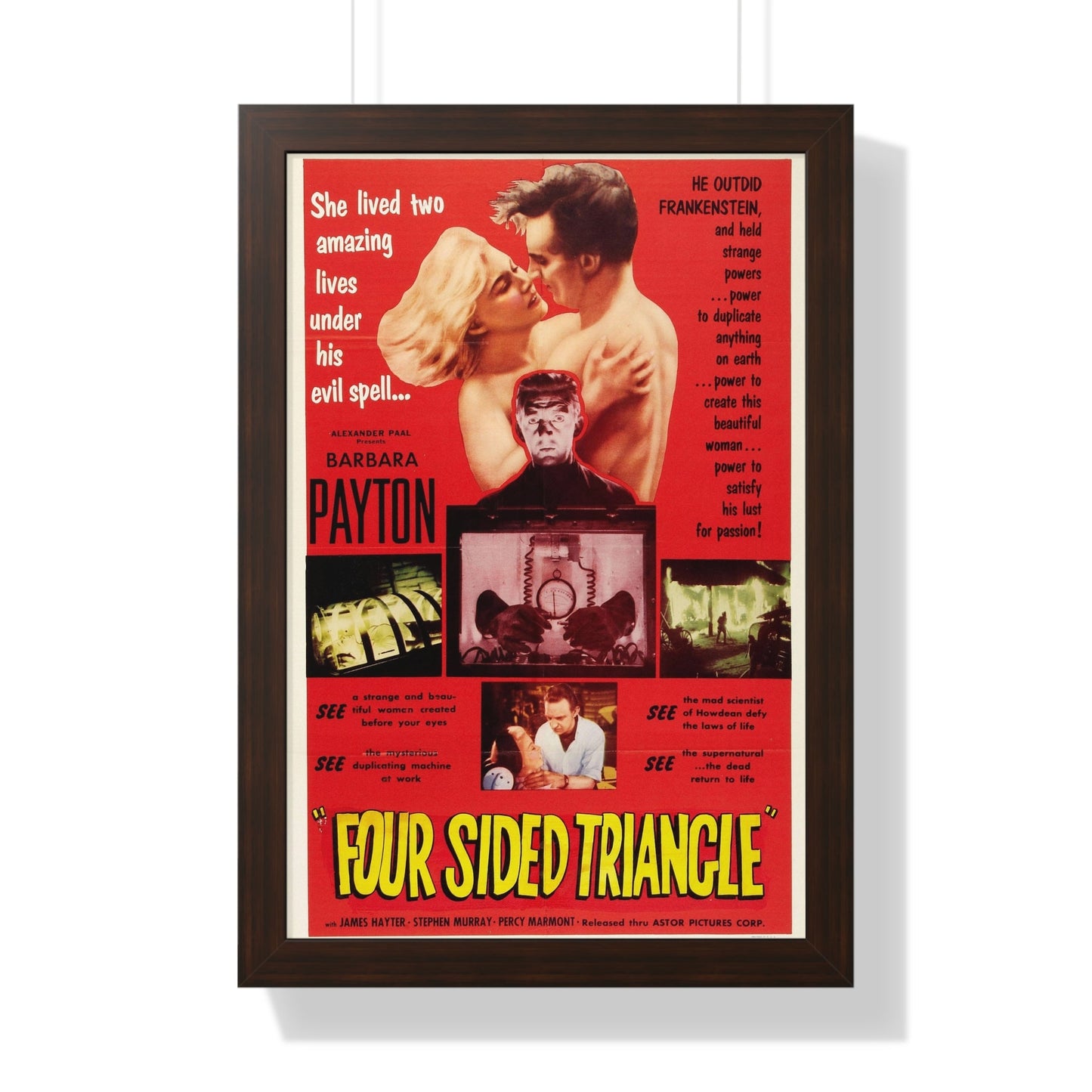 FOUR SIDED TRIANGLE 1953 - Framed Movie Poster-16″ x 24″-The Sticker Space