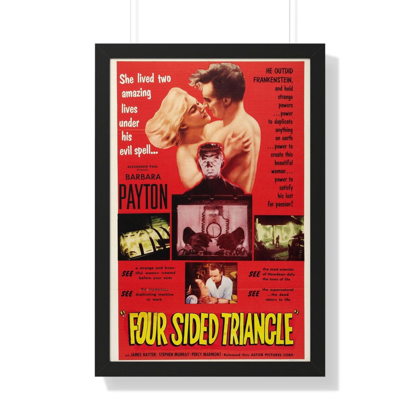 FOUR SIDED TRIANGLE 1953 - Framed Movie Poster-20" x 30"-The Sticker Space