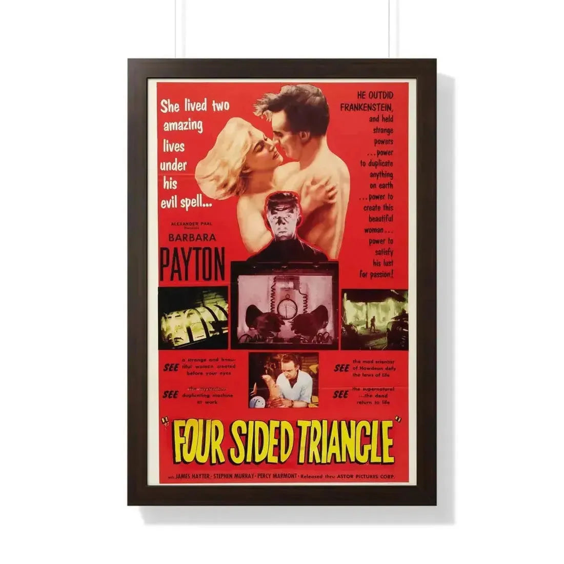 FOUR SIDED TRIANGLE 1953 - Framed Movie Poster - The Sticker Space