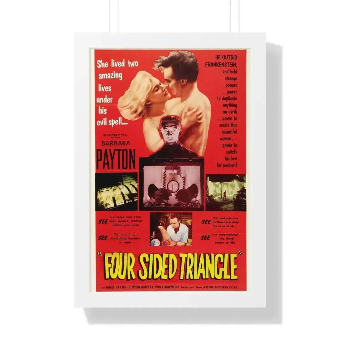 FOUR SIDED TRIANGLE 1953 - Framed Movie Poster - The Sticker Space