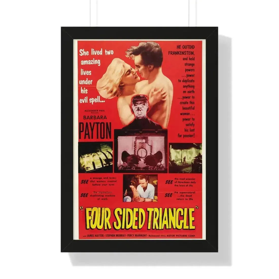 FOUR SIDED TRIANGLE 1953 - Framed Movie Poster - The Sticker Space