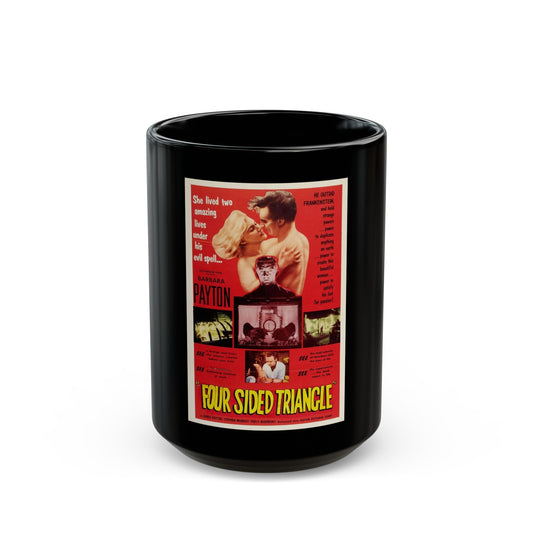 FOUR SIDED TRIANGLE 1953 Movie Poster - Black Coffee Mug-15oz-The Sticker Space