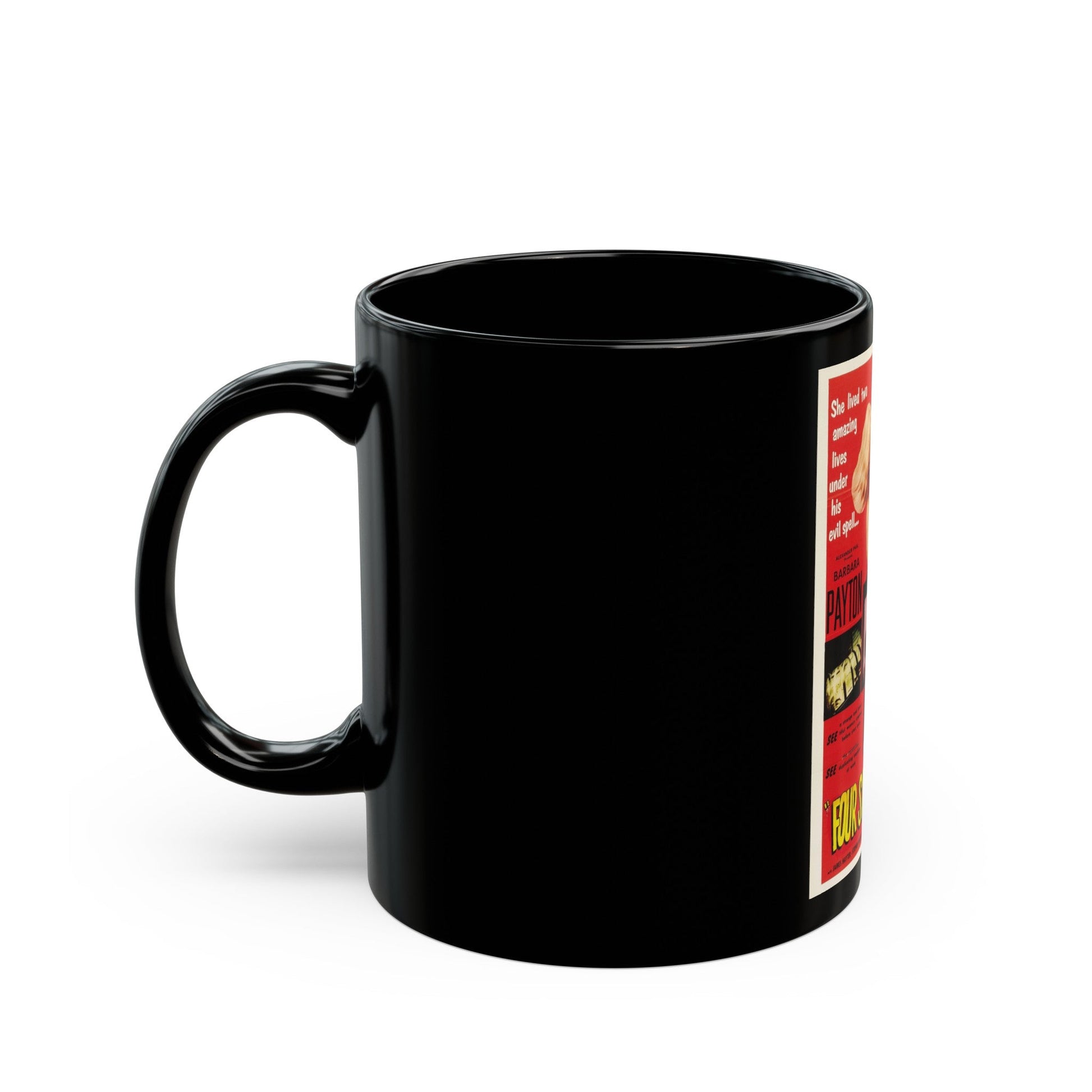 FOUR SIDED TRIANGLE 1953 Movie Poster - Black Coffee Mug-The Sticker Space