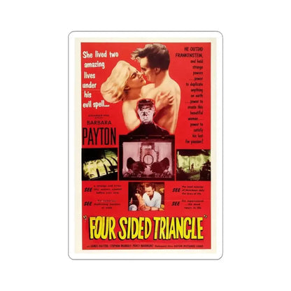 FOUR SIDED TRIANGLE 1953 Movie Poster - STICKER Vinyl Kiss-Cut Decal 4 Inch White - The Sticker Space