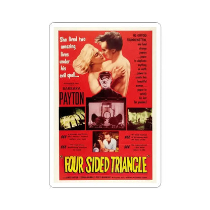 FOUR SIDED TRIANGLE 1953 Movie Poster - STICKER Vinyl Kiss-Cut Decal 6 Inch White - The Sticker Space